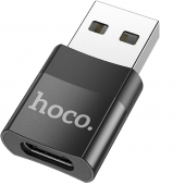 Адаптер Hoco UA17 USB male -> Type-C female Black Адаптер Hoco UA17 USB male -> Type-C female Black