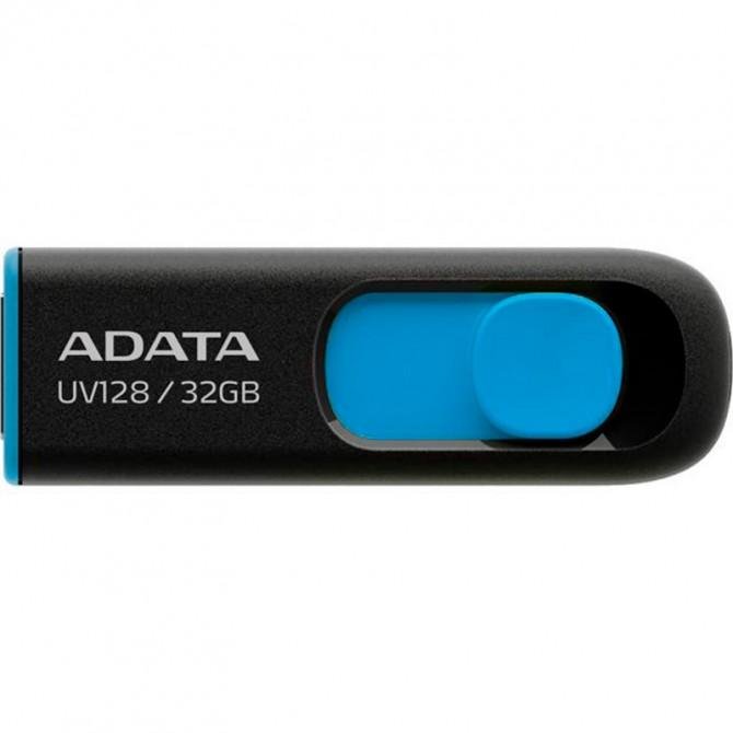 Флеш-накопитель ADATA USB 64Gb AUV128 Black/Blue USB 3.2-2