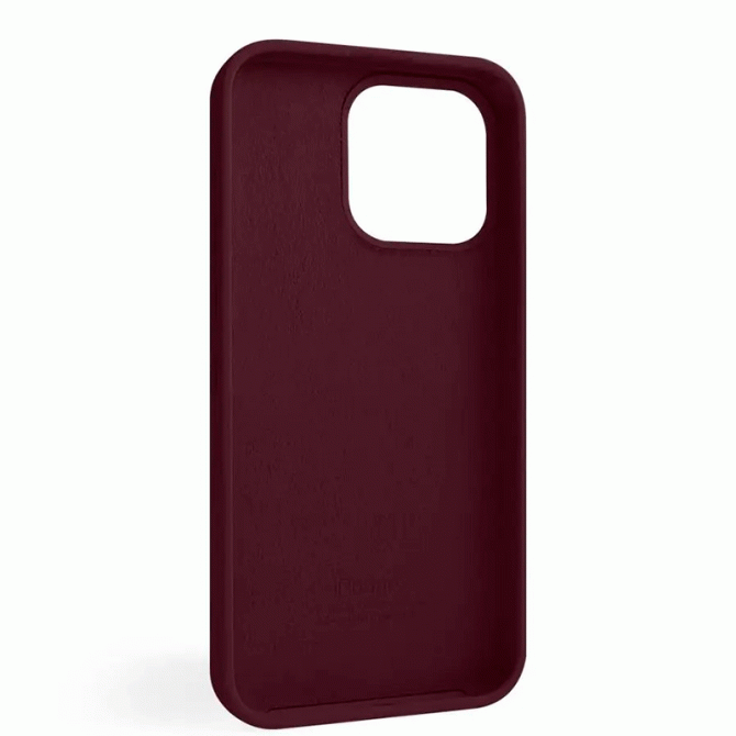 Силиконовый чехол для iPhone 16 Pro Maroon FULL-1