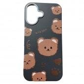 Накладка Happy Bear для iPhone 16 Plus Black