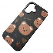 Накладка Happy Bear для iPhone 16 Plus Black