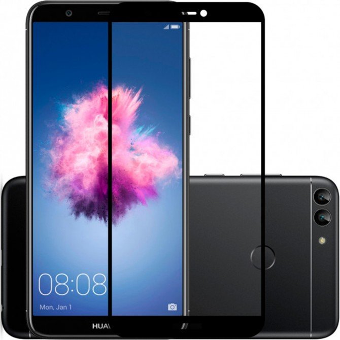 Защитное стекло для HUAWEI P Smart (0.3 мм, 2.5D, с чёрным Silk Screen покрытием)