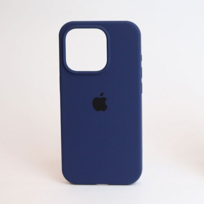 Оригінальний силіконовий чохол для iPhone 15 Pro Deep Navy FULL