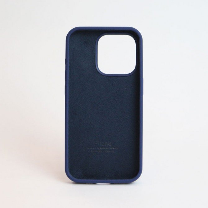 Оригінальний силіконовий чохол для iPhone 15 Pro Deep Navy FULL-1