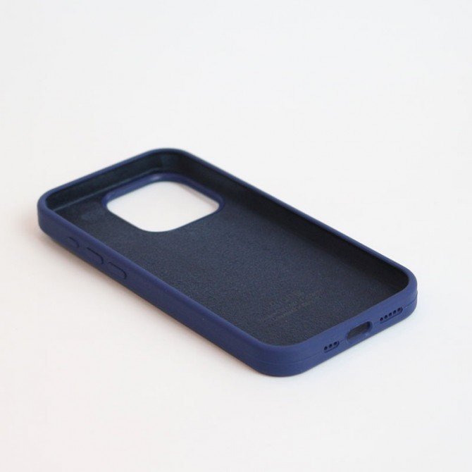 Оригінальний силіконовий чохол для iPhone 15 Pro Deep Navy FULL-2