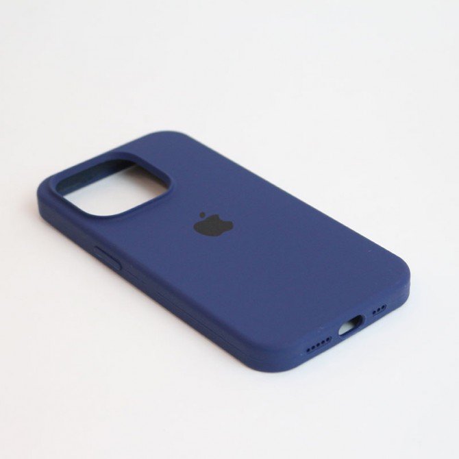 Оригінальний силіконовий чохол для iPhone 15 Pro Deep Navy FULL-3