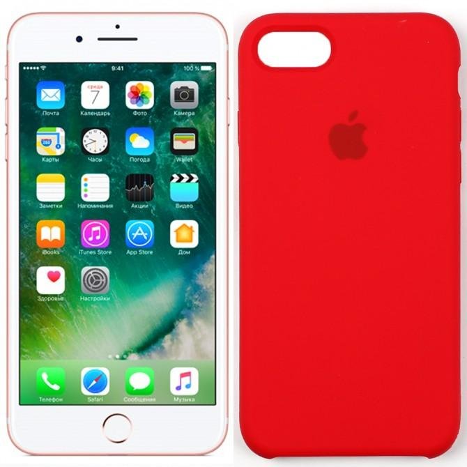 Чехол силиконовый для iPhone 7/8 Кораловый
