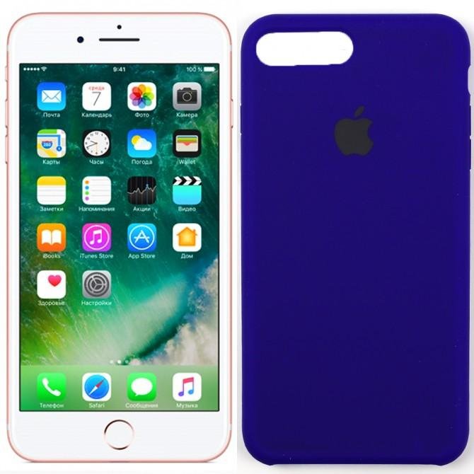 Чохол силiконовий для iPhone 7/8 Plus Темно Фiолетовий