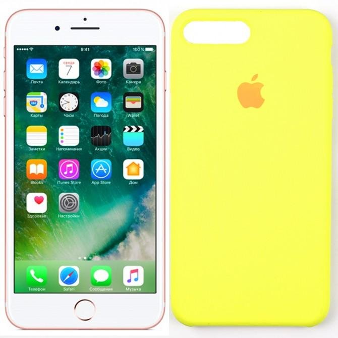 Чехол силиконовый для iPhone 7/8 Plus Лимонный