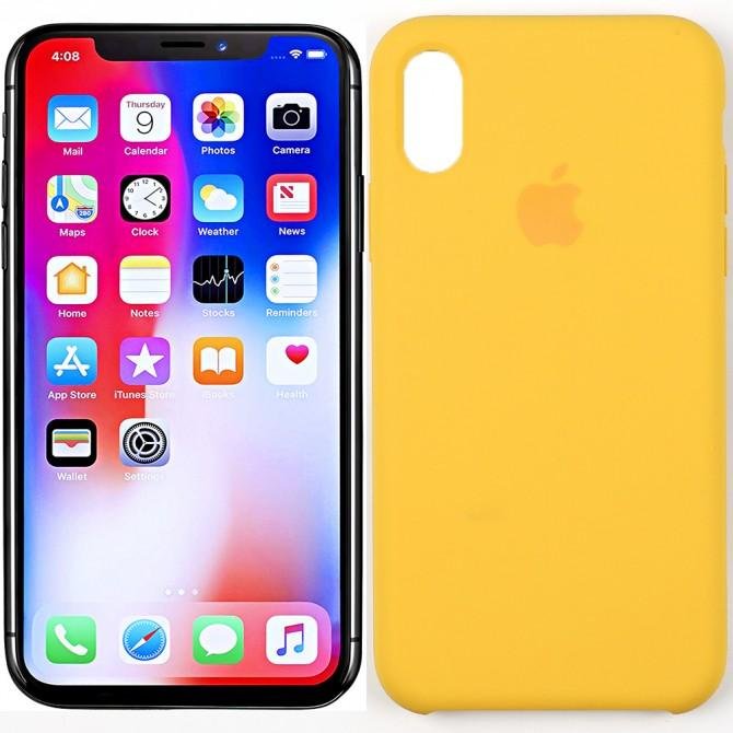 Чехол силиконовый для iPhone X/Xs Светло Коричневый