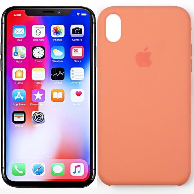 Чохол силіконовий для iPhone Xr Персиковий