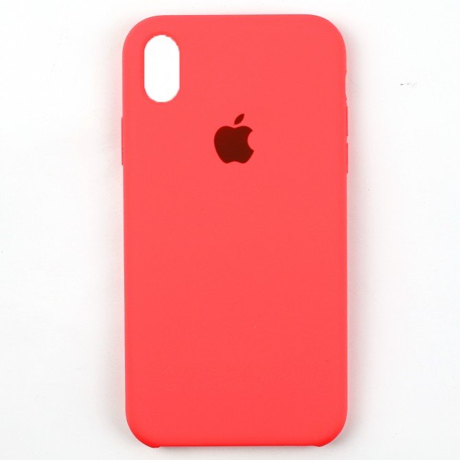 Чохол силiконовий для iPhone Xr Яскраво Рожевий-1
