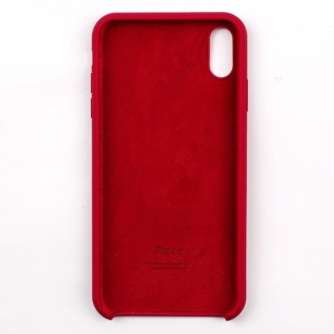 Чехол силиконовый для iPhone Xs Max Темно Вишневый-2