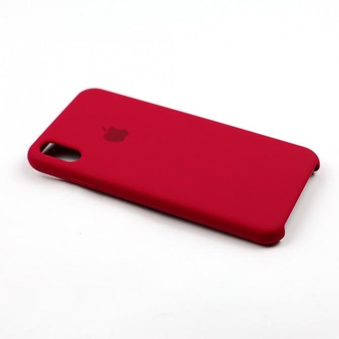 Чехол силиконовый для iPhone Xs Max Темно Вишневый-4