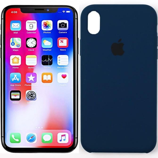 Чехол силиконовый для iPhone Xs Max Индиго