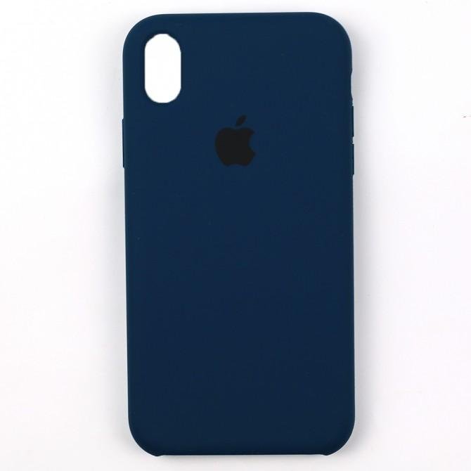 Чехол силиконовый для iPhone Xs Max Индиго-1