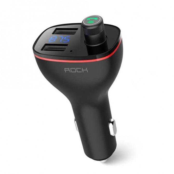 ФМ модулятор Rock Space Bluetooth B300 (with 2 USB) Червоний