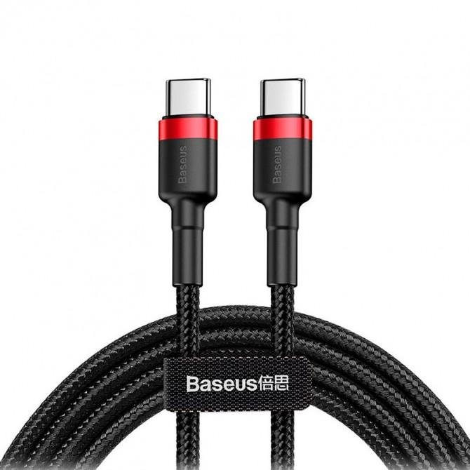 Кабель Baseus Cafule Type-C/Type-C (CATKLF-H91) Black/Red 2m