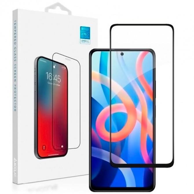 Защитное стекло для XIAOMI Redmi Note 11/Note 11 Pro Full Glue (0.3 мм, 2.5D, черное)-1