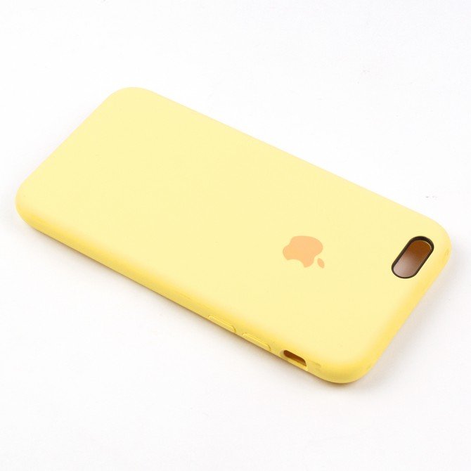 Чехол силиконовый для iPhone 6/6s Светло Жёлтый-4