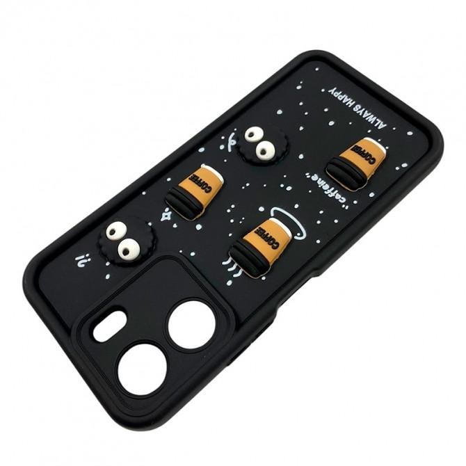 Чехол TPU Toys Case для Xiaomi Redmi 13C/ Poco C65 4G (Black / Always Happy)-2