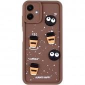 Чехол TPU Toys Case для Samsung Galaxy A06 (Brown / Always Happy)