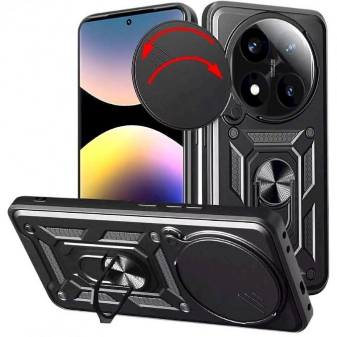 Чехол HONOR Hard Defence Series Xiaomi Redmi Note 14 Pro Plus Black (with Camshield and magnet)-2