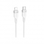 Кабель Hoco X109 Energy silicone Type-C to Lightning White 1m