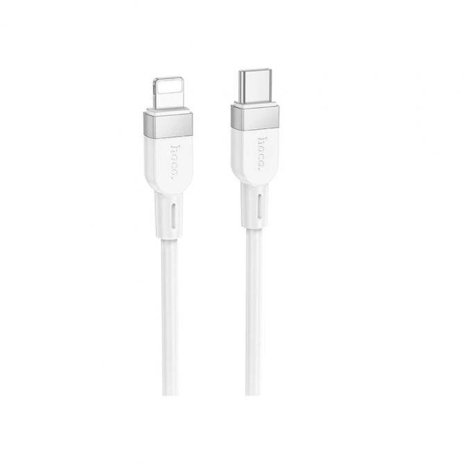 Кабель Hoco X109 Energy silicone Type-C to Lightning White 1m