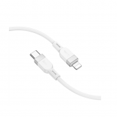 Кабель Hoco X109 Energy silicone Type-C to Lightning White 1m