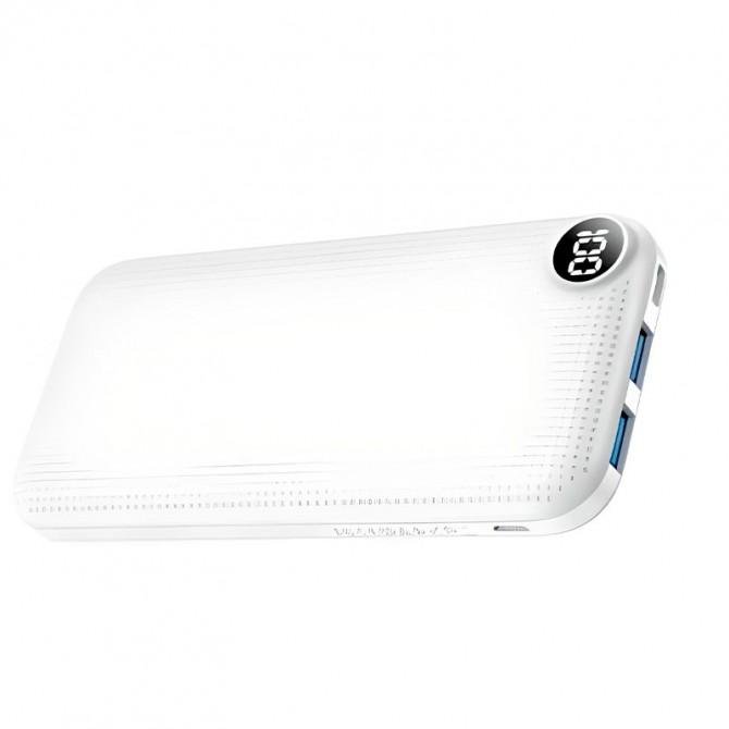 Додаткова батарея Hoco DB17 ATLAS 2USB/Micro/Type-C/LCD (10000 mAh) White-1
