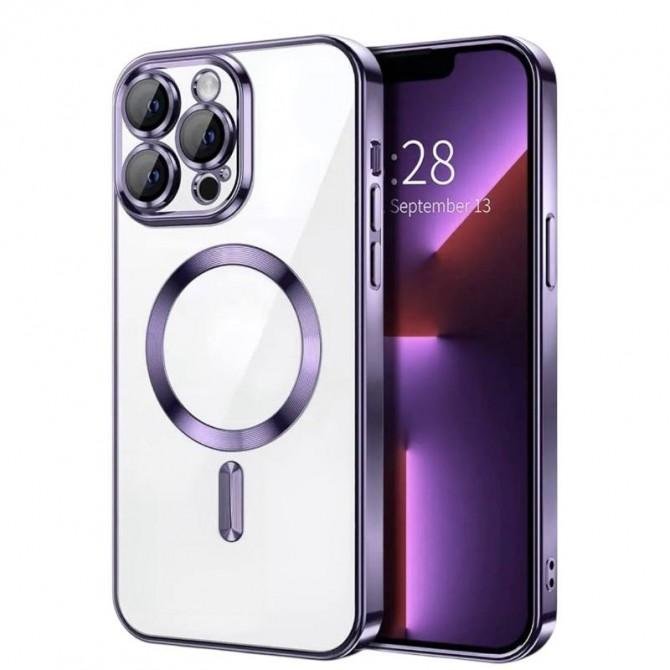 Силіконовий чохол SHINING with MagSafe для iPhone 16 Pro Max Темно Фіолетовий