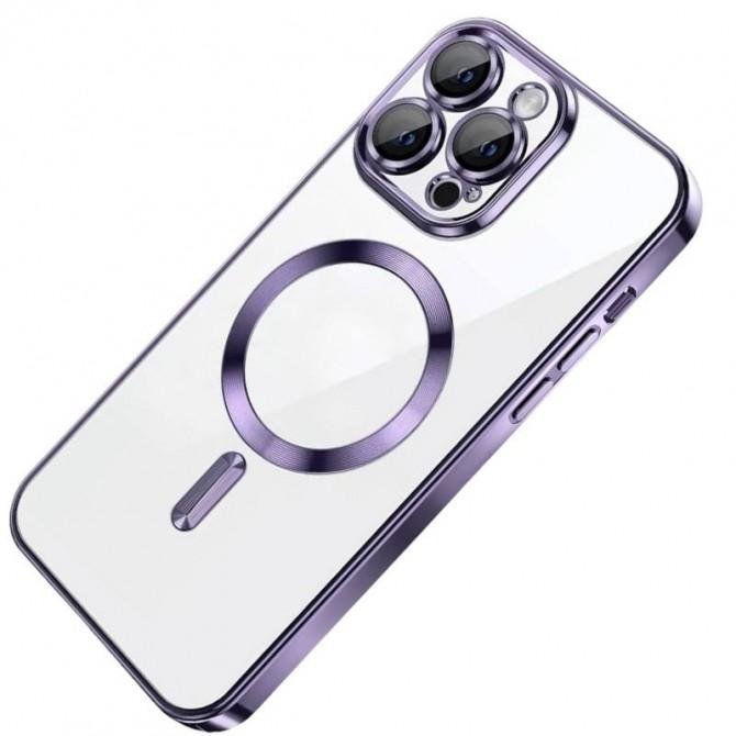 Силіконовий чохол SHINING with MagSafe для iPhone 16 Pro Max Темно Фіолетовий-1