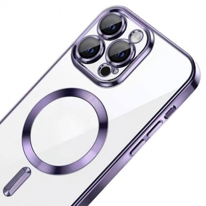 Силіконовий чохол SHINING with MagSafe для iPhone 16 Pro Max Темно Фіолетовий-2