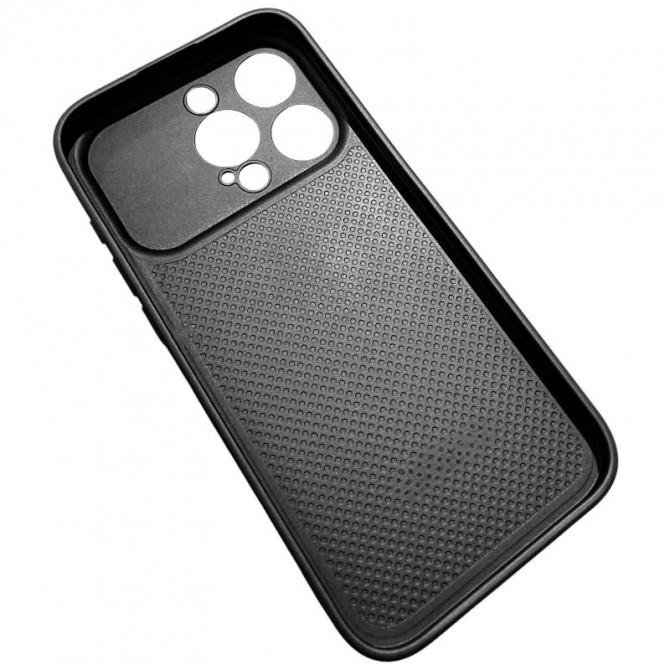 Накладка PC+Leather для iPhone 15 Pro Max Чорний-5