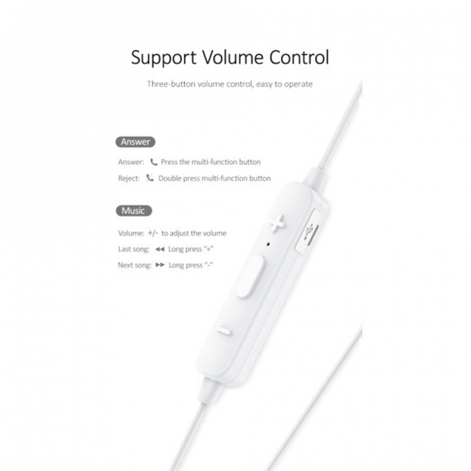 Беспроводные наушники USAMS Wireless Sport LN series Белый (BHULU01)-2