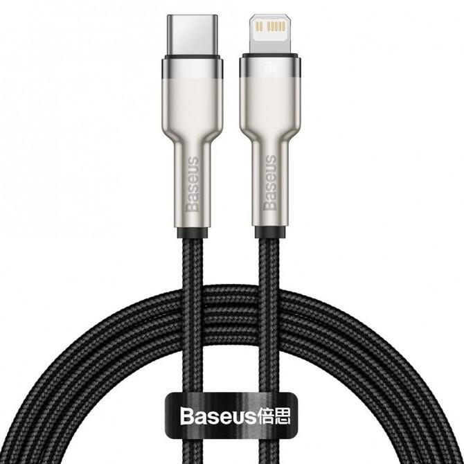 Кабель Baseus Cafule Type-C to Lightning PD 20W (CATLJK-A01) Black 1m