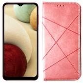 Чехол-книжка Lines Leather для Samsung A125 Galaxy A12 Pink