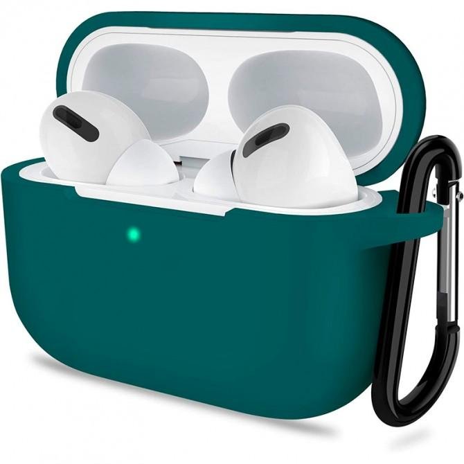 Чехол U-Like Silicone Protective Case For Airpods Pro with Lock Pacific Green
