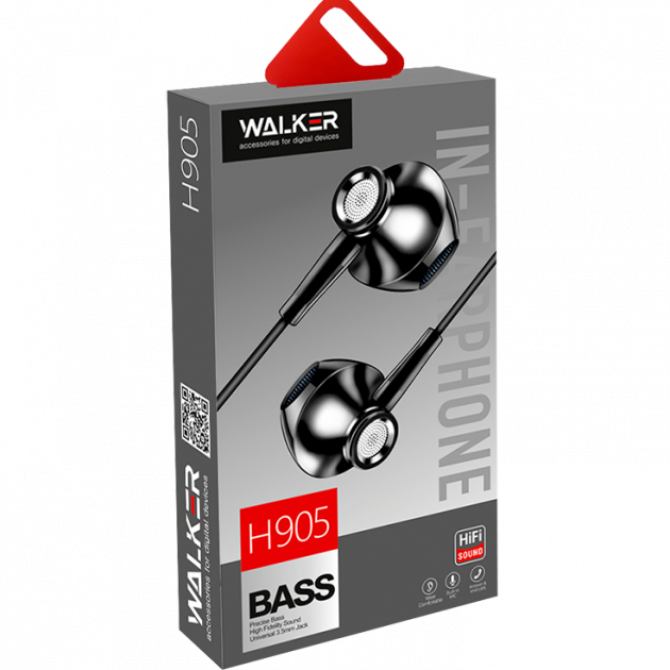 Наушники WALKER H905 with mic Red-1