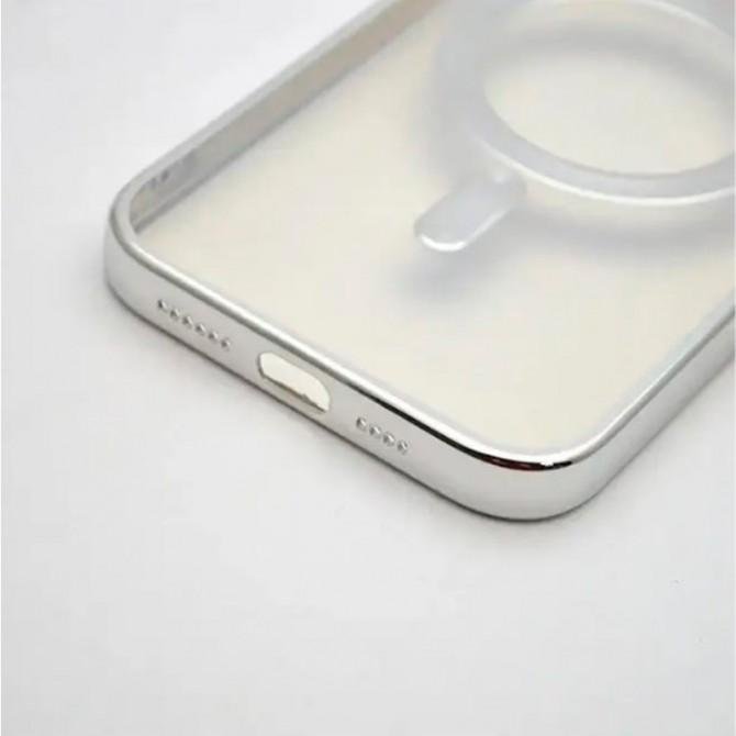 Чехол силиконовый MagSafe для Apple iPhone 11 Pro Silver-3