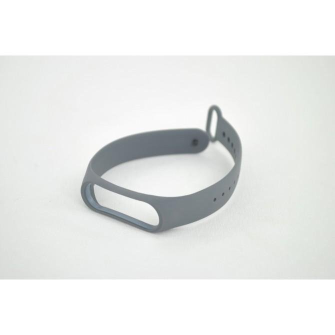 Ремінець для браслета Mi Band 3/4 (Silicon) Dark Grey (18)-1