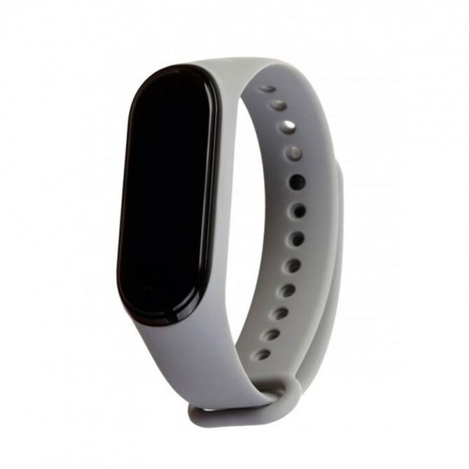 Ремінець для браслета Mi Band 3/4 (Silicon) Dark Grey (18)-2