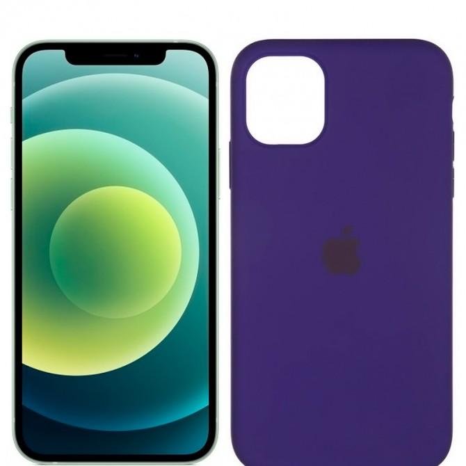 Чехол силиконовый для iPhone 12 /12 Pro Темно Фиолетовый-1