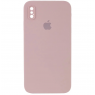 Силиконовый чехол для iPhone Xs Max Бежевый FULL (SQUARE SHAPE)