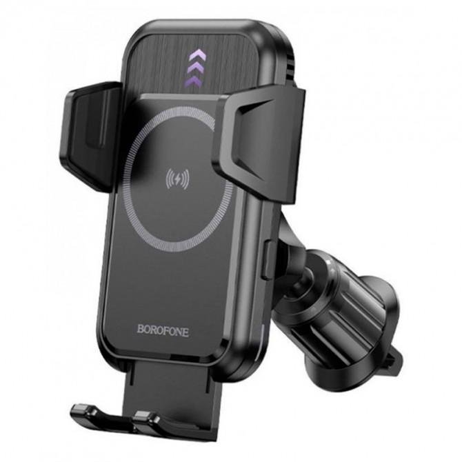 Холдер Borofone BH217 Colby Smart Wireless charger Black-1