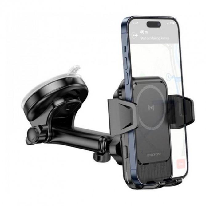 Холдер Borofone BH217 Colby Smart Wireless charger Black-2