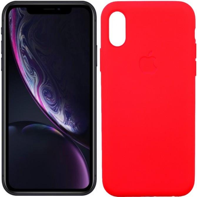Чехол силиконовый для iPhone X/Xs Ярко Розовый FULL