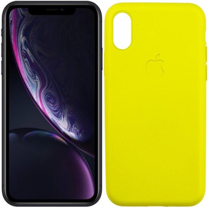 Чехол силиконовый для iPhone X/Xs Желтый FULL