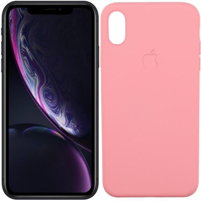 Чехол силиконовый для iPhone Xr Розовый FULL